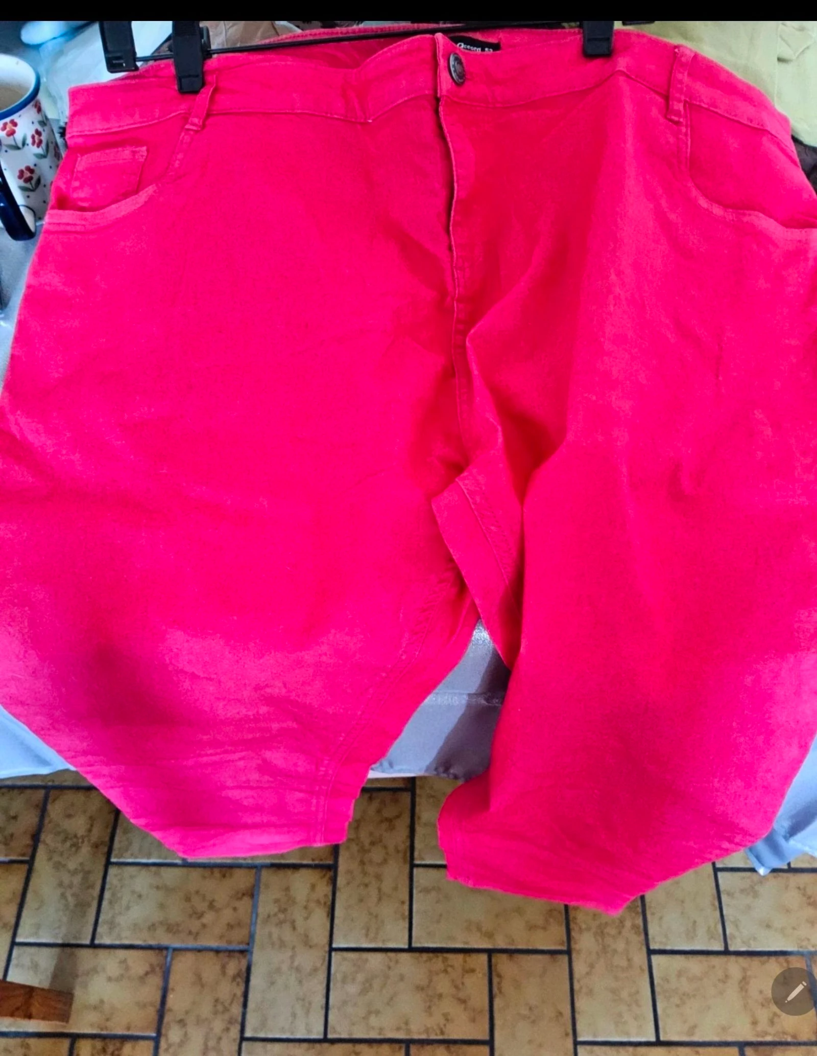 ❤️ Fuchsia 7/8 or Cropped Pants by D’un Commun Accord – Size 52 – photo 2